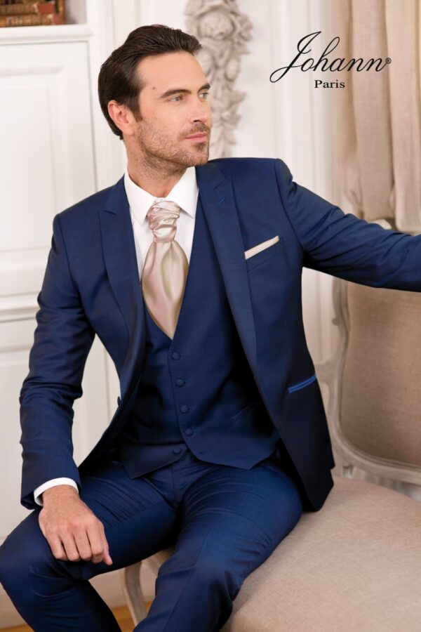 Costume mariage Parigi Bleu Roi avec Gilet – Image 2