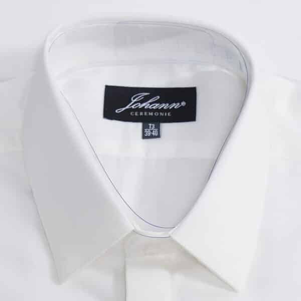 Chemise Cérémonie - Col classique poignet mousquetaire - Blanche – Image 2