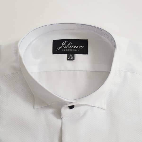 Chemise Cérémonie - Col cassé à plastron - Blanche – Image 2