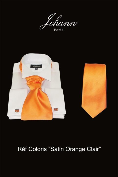 Ascot / Lavallière – Cravate – Nœud Papillon Orange clair