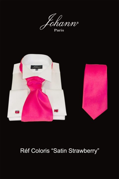 Ascot / Lavallière – Cravate – Nœud Papillon Rose Hot Pink