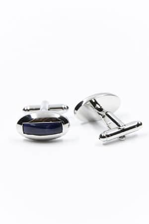 Boutons de manchette Grain de Café Marine