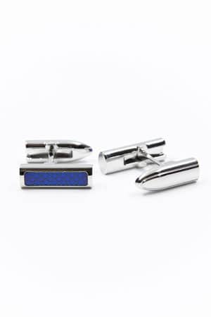 Boutons de manchette Carbone Bleu