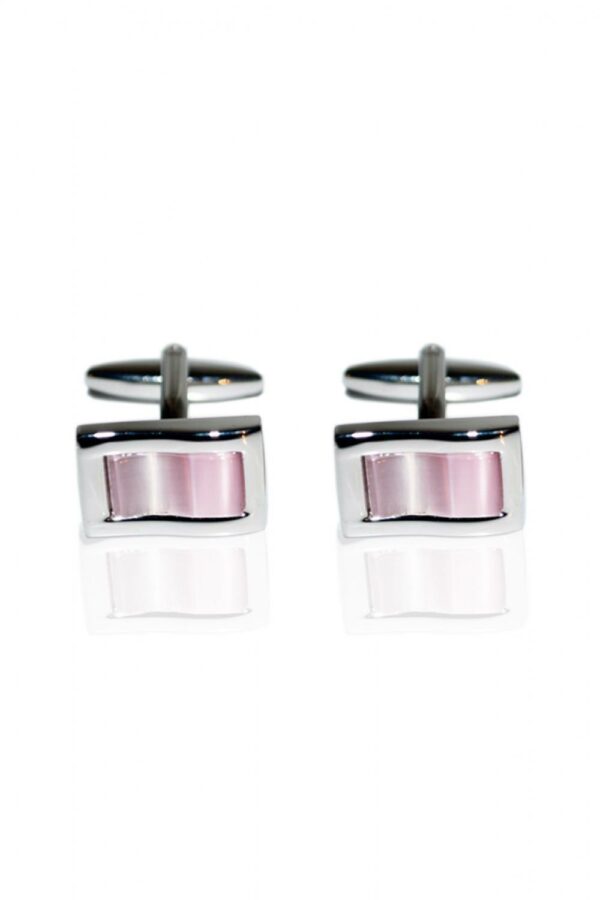Bouton de manchette vague Rose