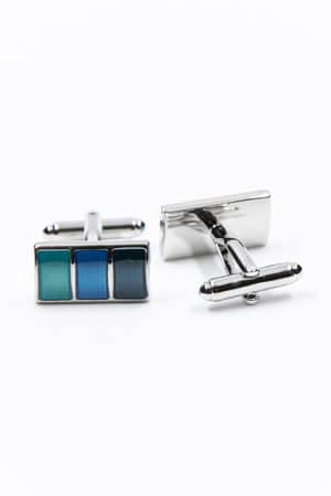 Boutons de manchette Trilogie Bleu