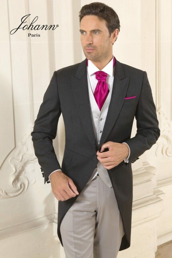 Jaquette et Pantalon Gris rayé (Vente ou Location) – Image 2