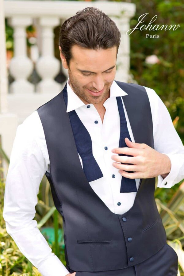 Smoking Firenze Blanc Pantalon Marine – Image 2