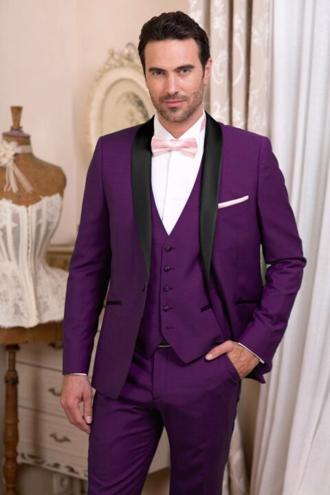 Smoking Firenze Violet avec gilet