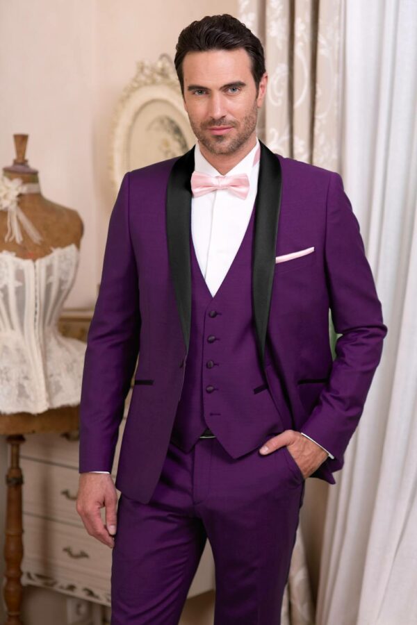 Smoking Firenze Violet avec gilet
