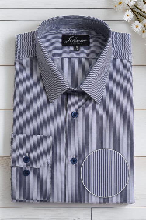 Chemise rayée bleue