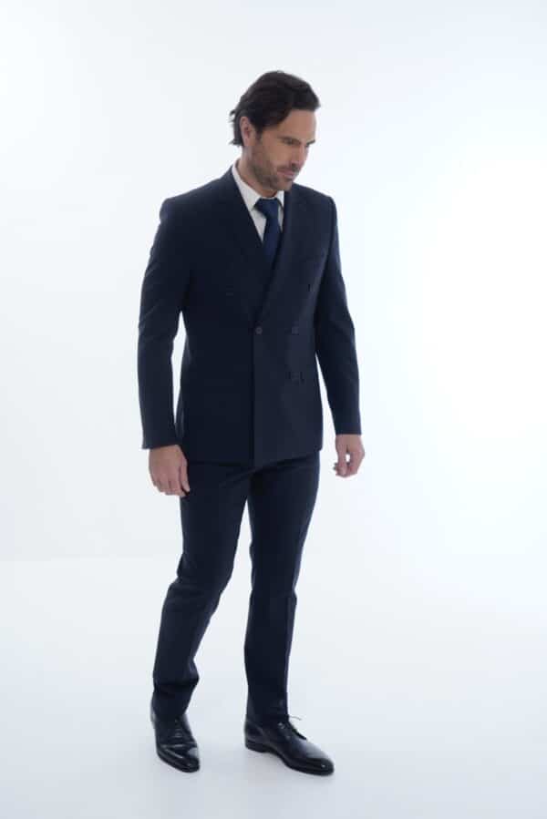 Costume croisé - Bleu marine – Image 2