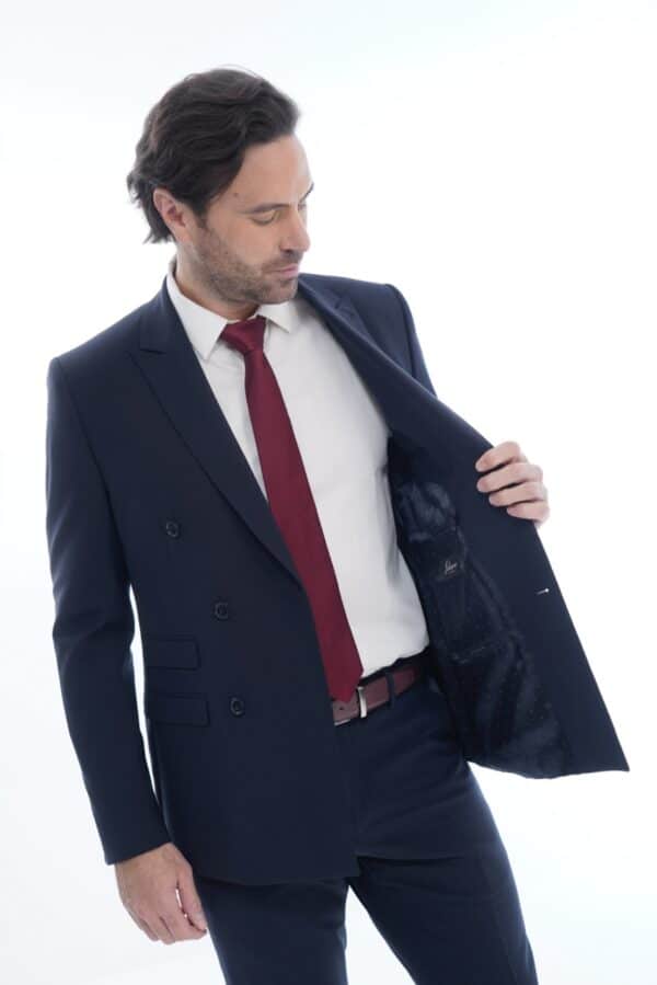 Costume croisé - Bleu marine – Image 5